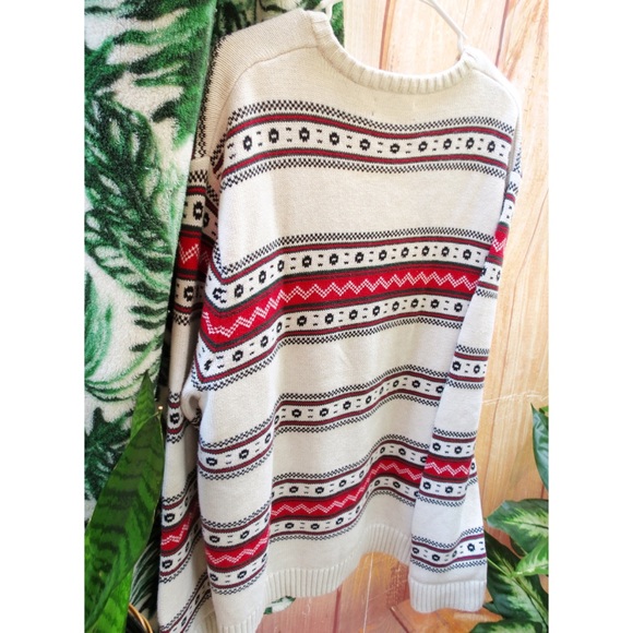 Vintage fair isle oversized chunky knit sweater 🌲 - Picture 7 of 9